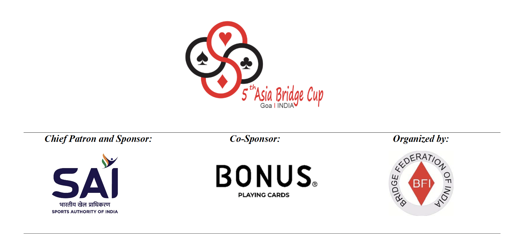 Circular No. 2 - 5th Asia Cup Bridge Championships 2026 Goa, INDIA
